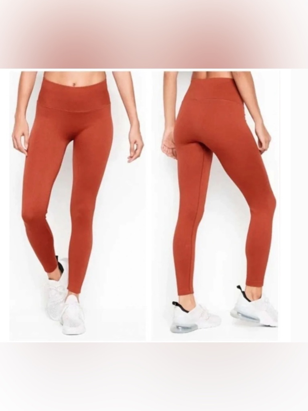 Victoria's Secret High-Waist Rust Ribbed Sport Leggings size large